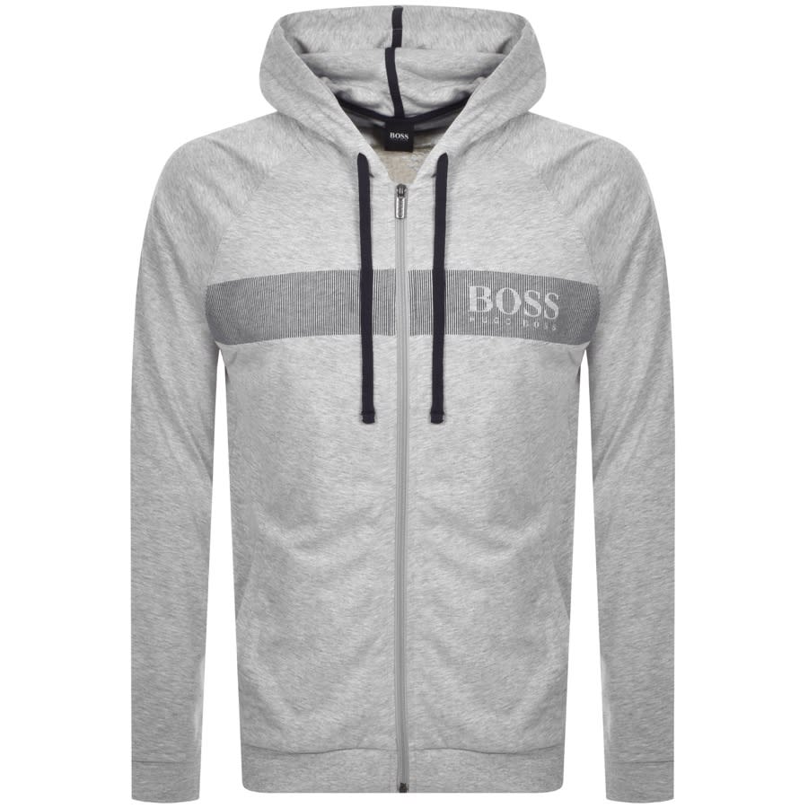 Alternative Image for ProductBOSS Bodywear Authentic Lounge Logo Hoodie Grey1